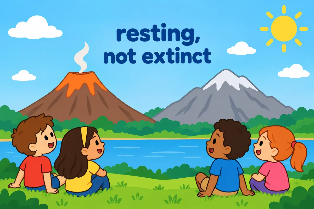 A dormant volcano may become active again, unlike one that is extinct.