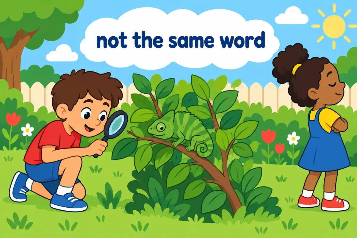 A hard-to-find animal and a person avoiding a question distinguish elusive from evasive in one garden scene.