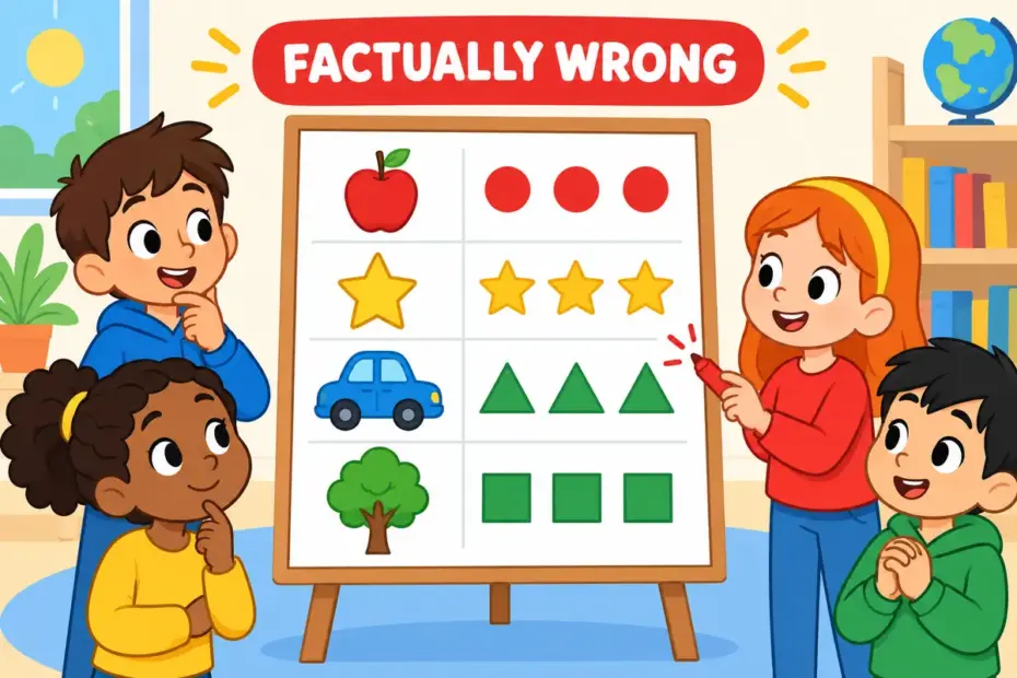 A mismatch in facts illustrates erroneous in a sentence as factually wrong.
