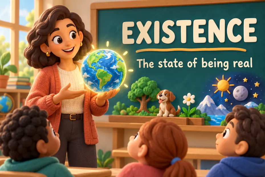 Existence means the state of being real.
