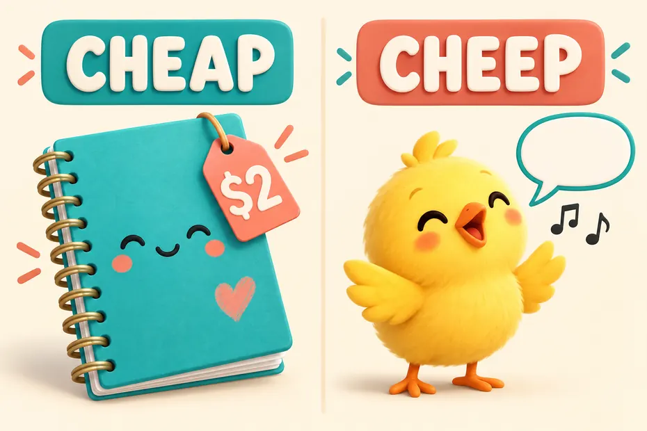 Cheap concerns price or worth; cheep concerns a small shrill sound.
