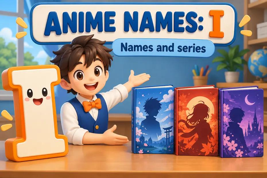Anime character name guide for the letter I