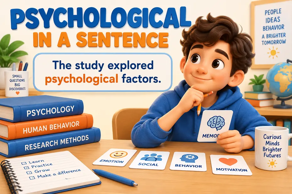 Student learning psychological factors with a sentence example