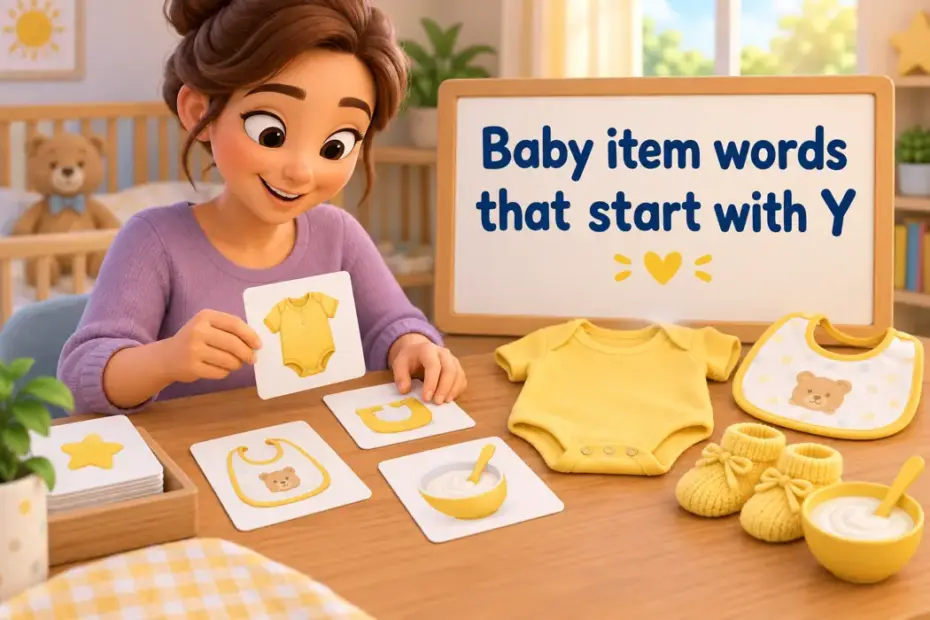 Baby item words that start with Y