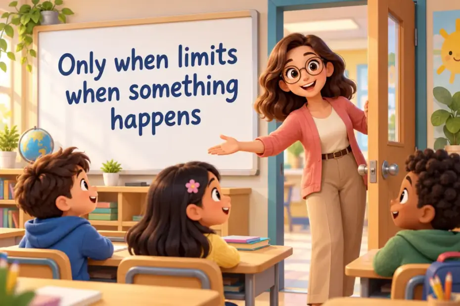 Only when limits when something happens