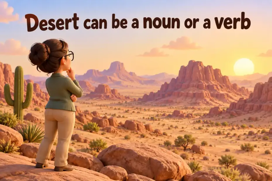 Desert can be a noun or a verb