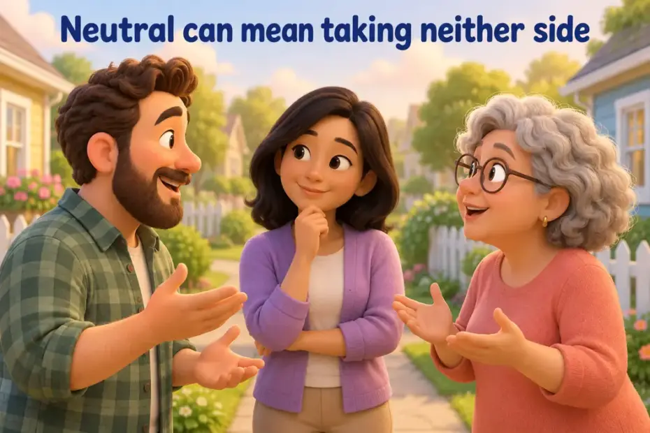 Neutral can mean taking neither side