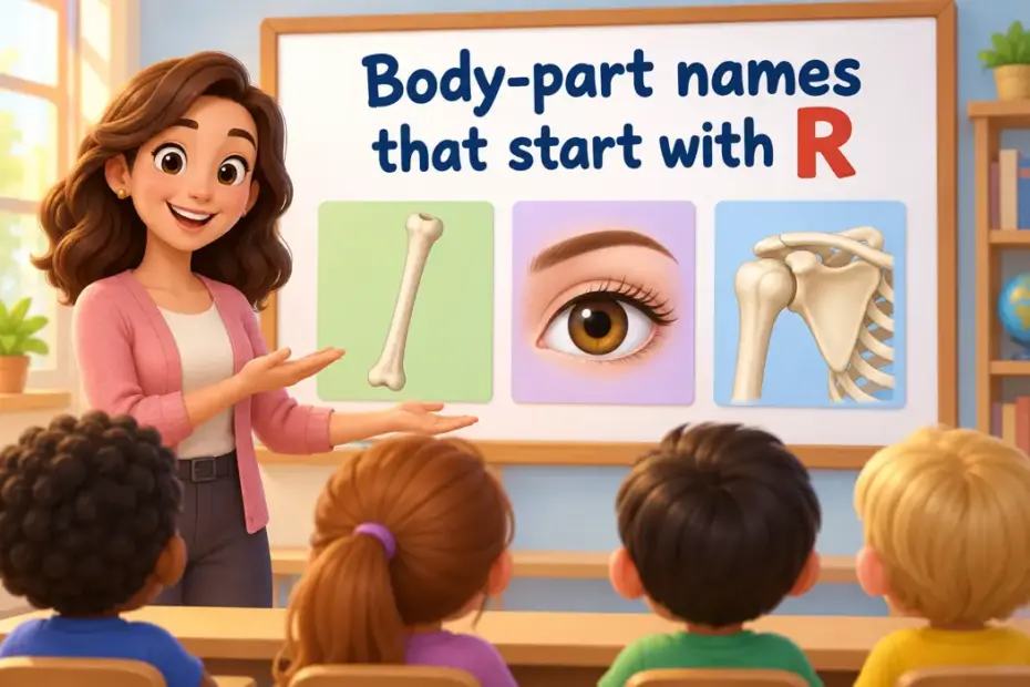 Body-part names that start with R