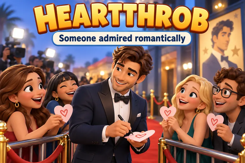 Fictional adult movie star illustrates heartthrob romantic admiration