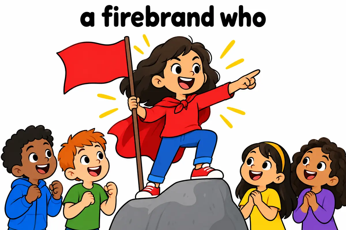 One unified cartoon scene illustrates Because the word labels a person, it takes who rather than which when a clause follows.