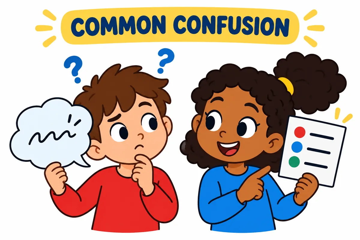 Cartoon children demonstrate Go Off: Meaning and Usage through a clear everyday scene.