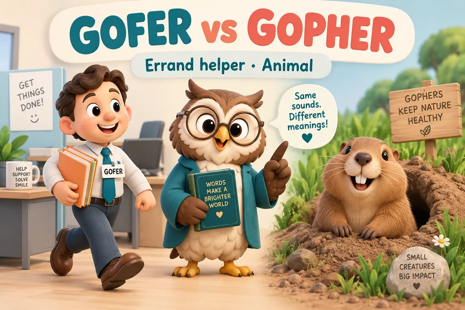 Gofer and gopher: an errand helper and a pocket gopher