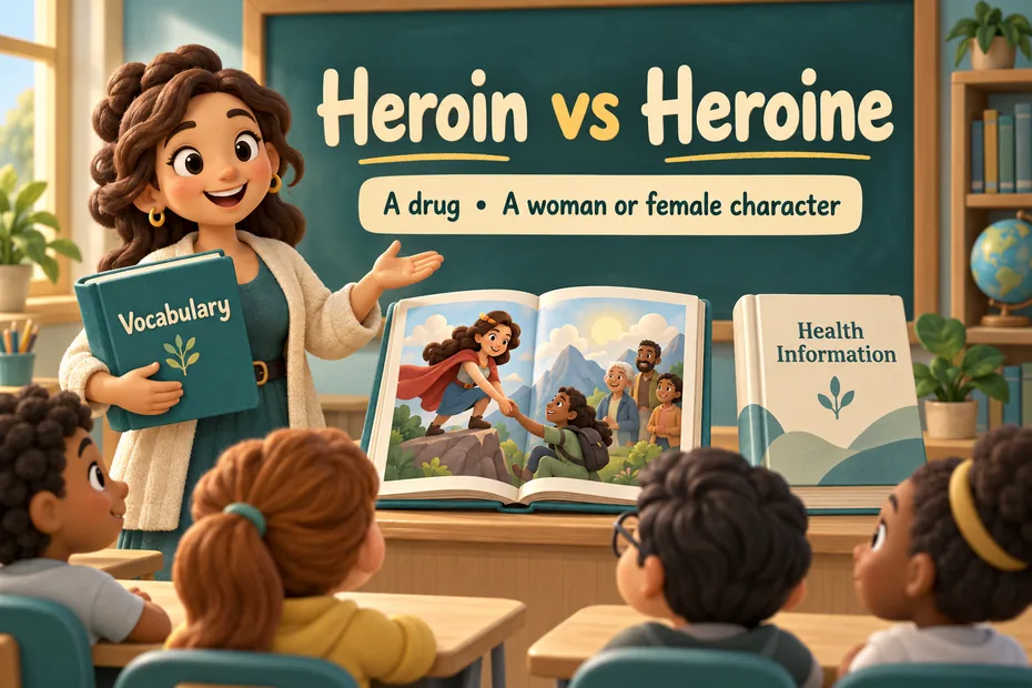 Heroin vs heroine: a drug versus a woman or female character