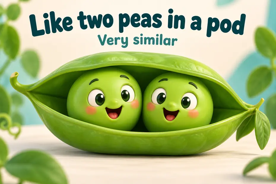 Like two peas in a pod means very similar.