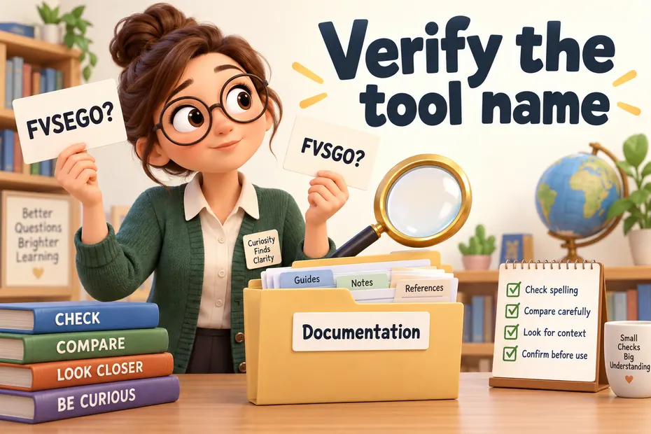 Verify the tool name before comparing software