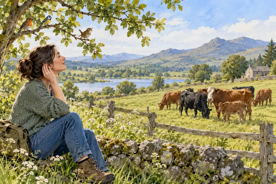 Listening beside a herd of cattle