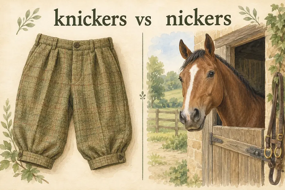 Knickers vs nickers: clothing and horse sounds