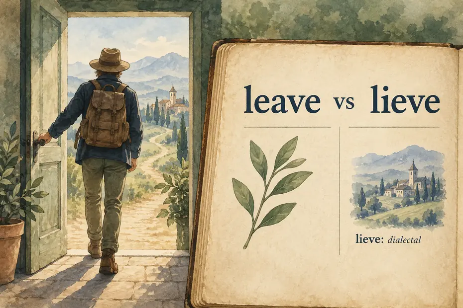 Leave vs lieve: modern departure and dialectal vocabulary