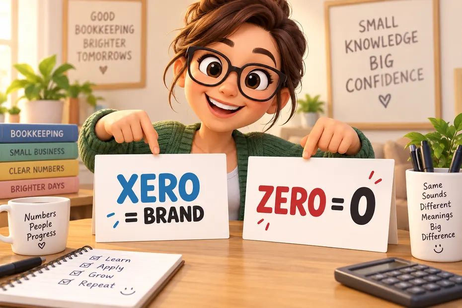 Xero is a brand; zero means 0