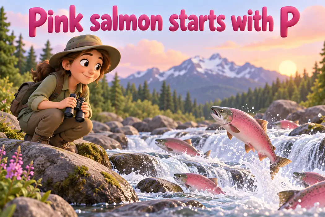 Pink salmon starts with P