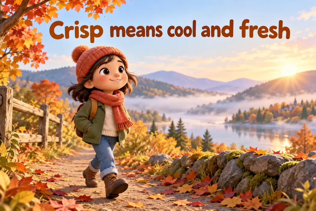Crisp means cool and fresh