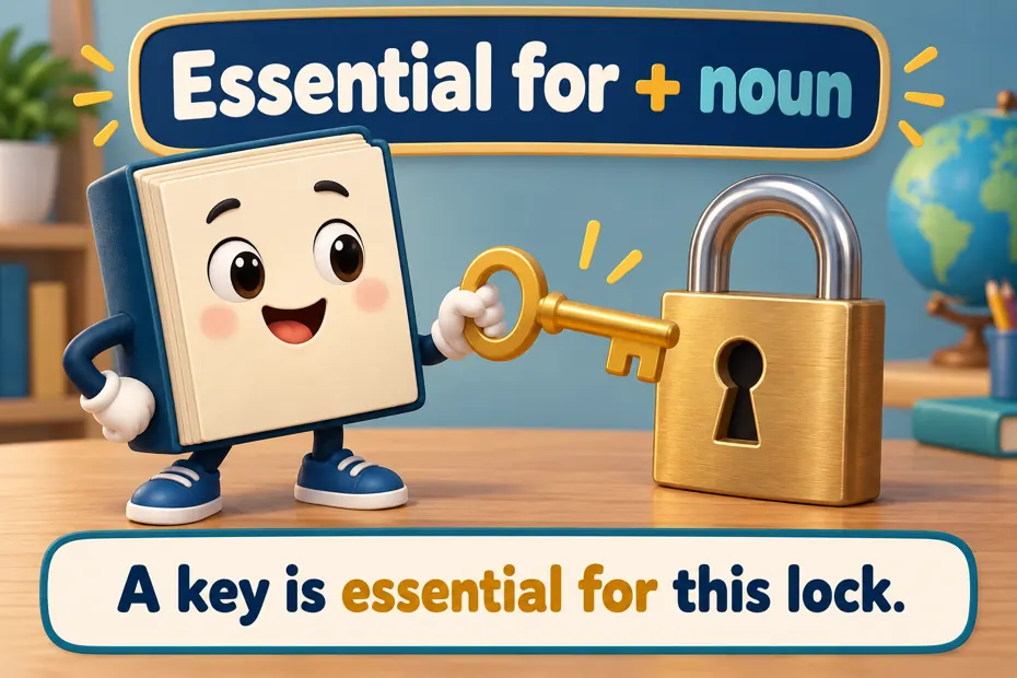Book mascot holds a key beside its lock.