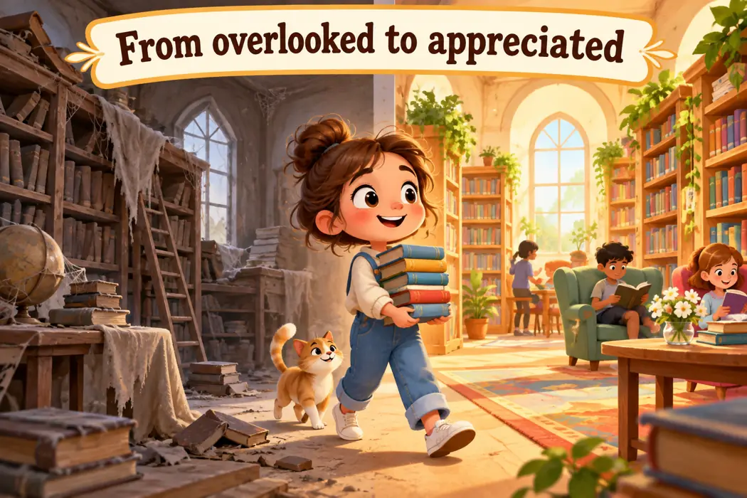From overlooked to appreciated in a playful teaching illustration