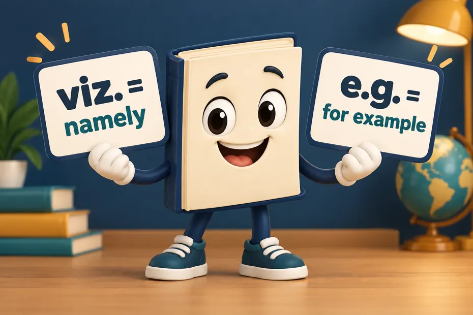 Book mascot compares specification and examples.