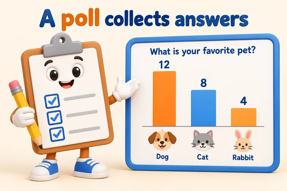 A poll collects answers.