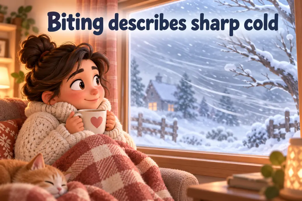 Biting describes sharp cold