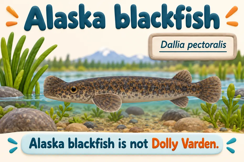 Alaska blackfish is Dallia pectoralis, not Dolly Varden