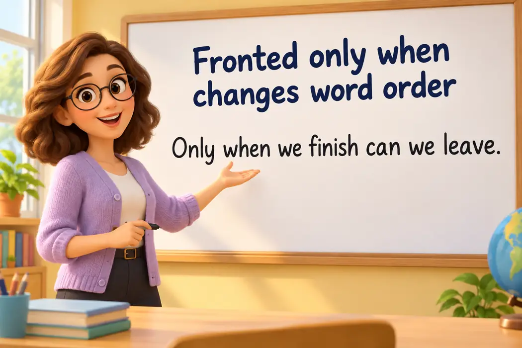 Fronted only when changes word order