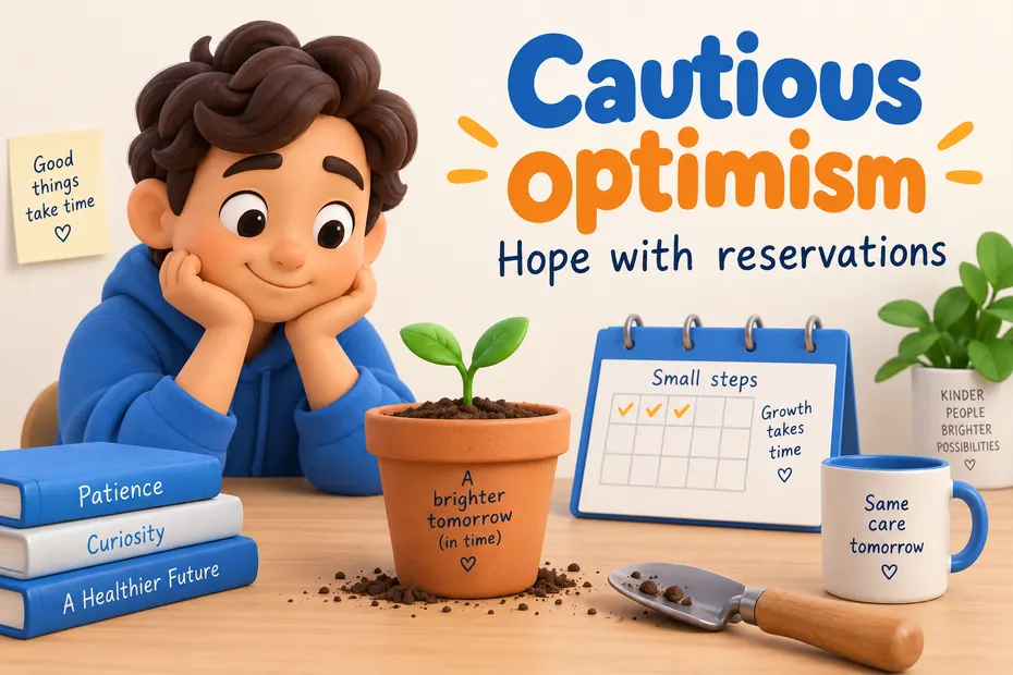 Cautious optimism means hope with reservations