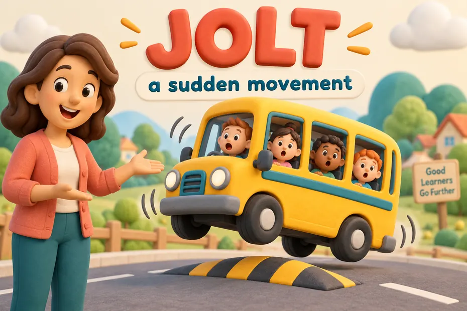 Jolt describes a sudden movement.