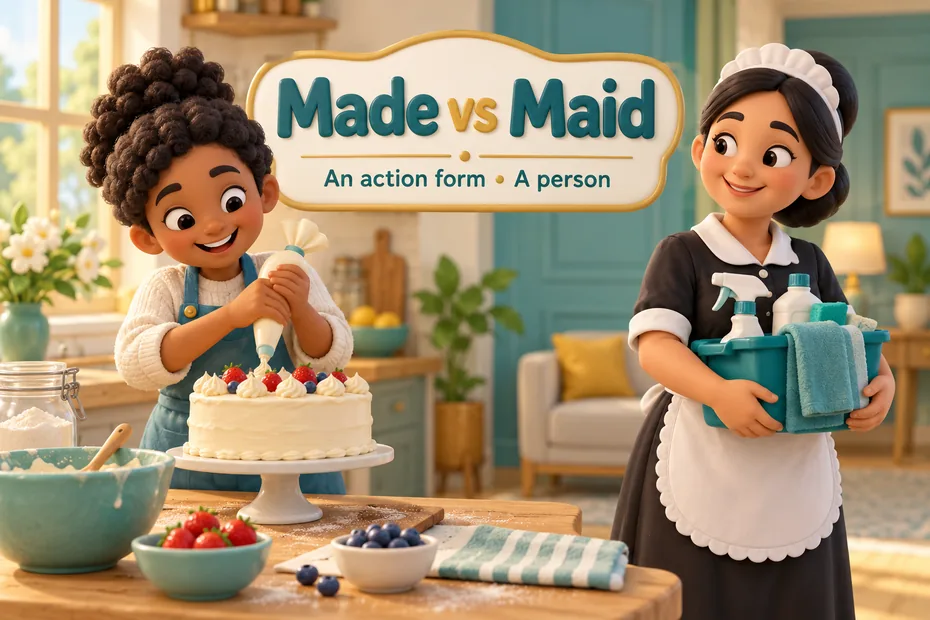 Made vs maid: an action form and a person