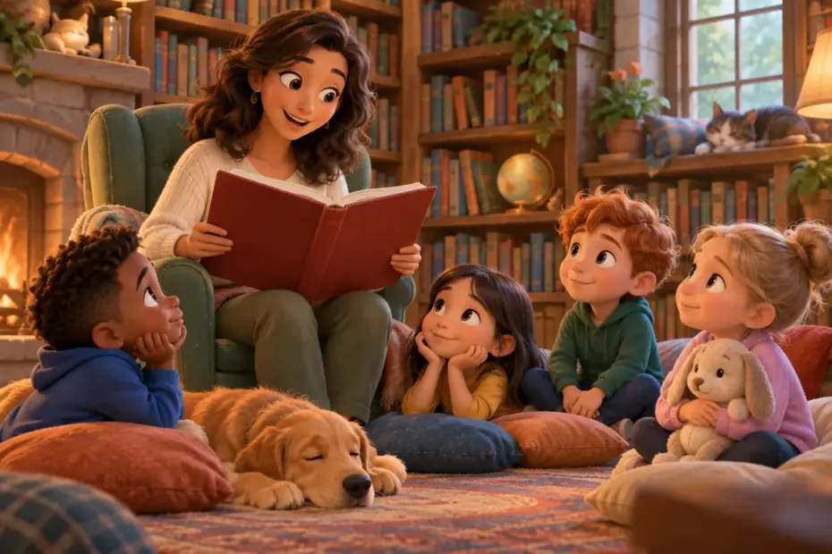 A storyteller shares an account with listeners.