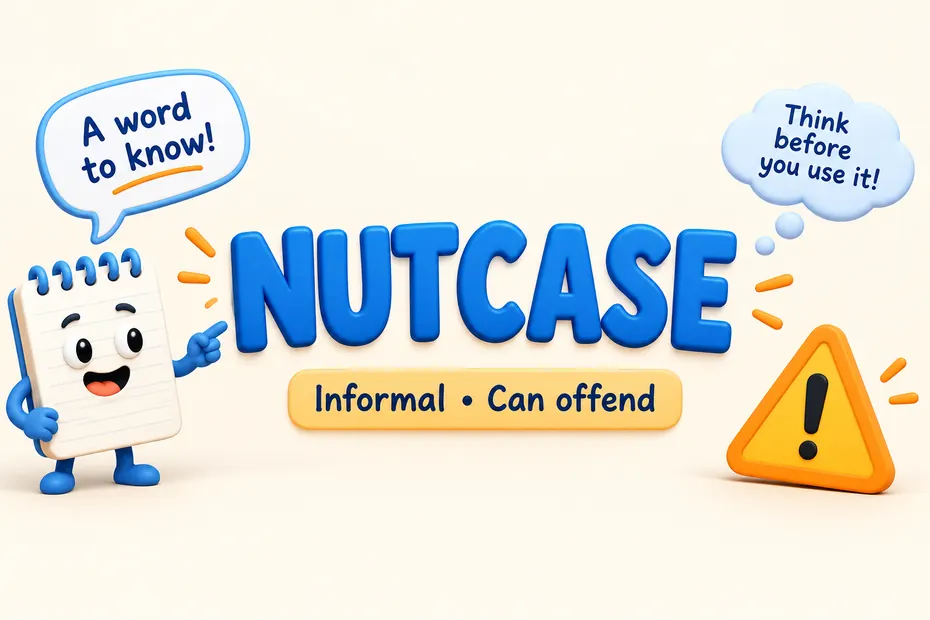 Nutcase is informal and can offend.