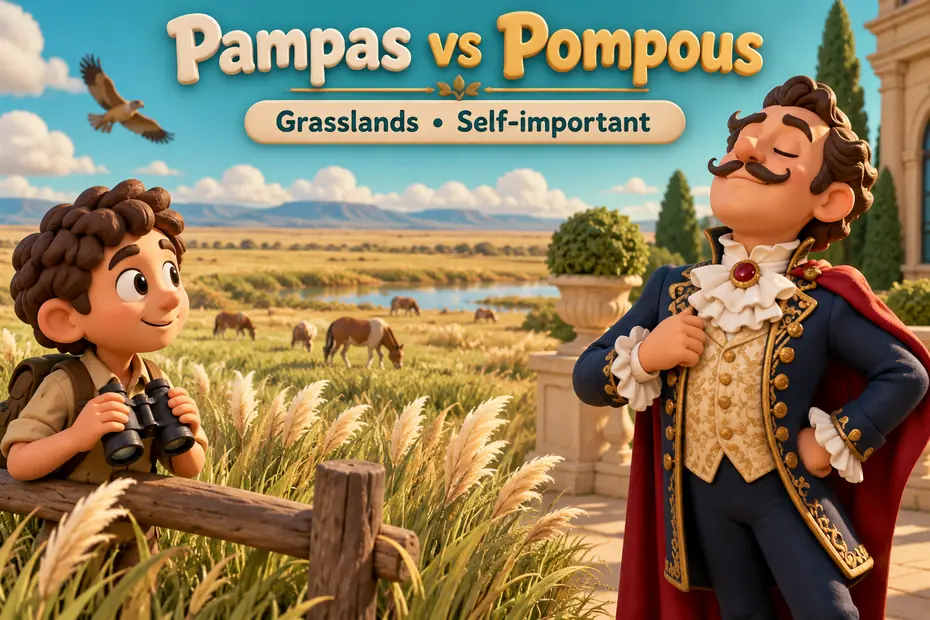 Pampas vs pompous: grasslands versus self-important
