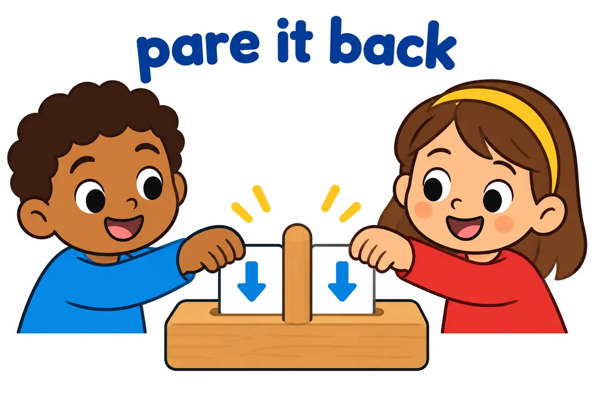 A cartoon hand turns a dial with a down arrow while a stack of coins shrinks beside it.