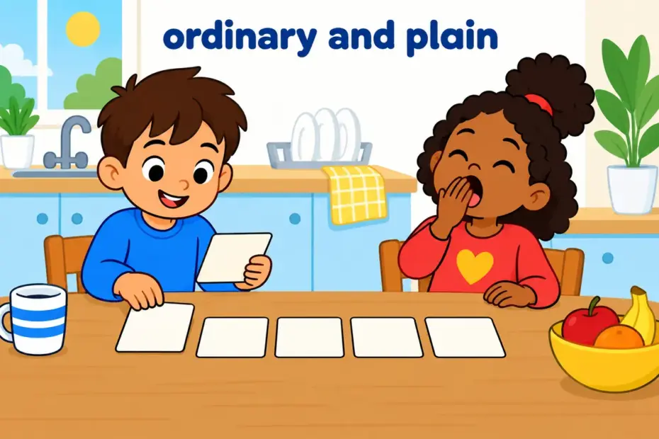Plain repetitive chores illustrate prosaic in a sentence as ordinary and uninspired.