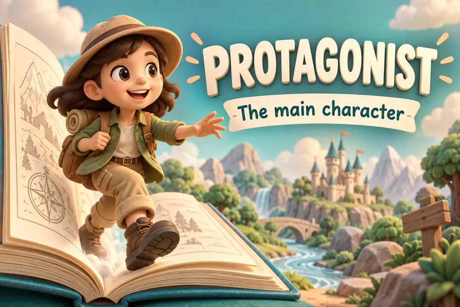 Protagonist means the main character.