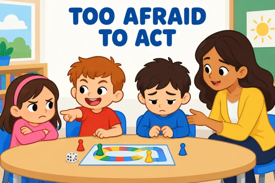 A fearful refusal to act illustrates pusillanimous in a sentence as lacking courage when action is needed.