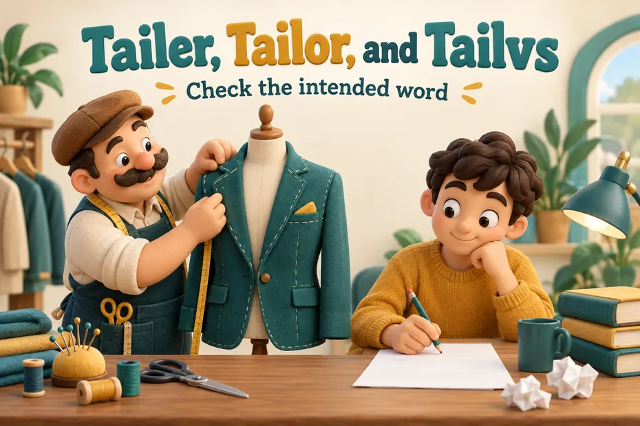 Tailer, tailor, and tailvs: check the intended word