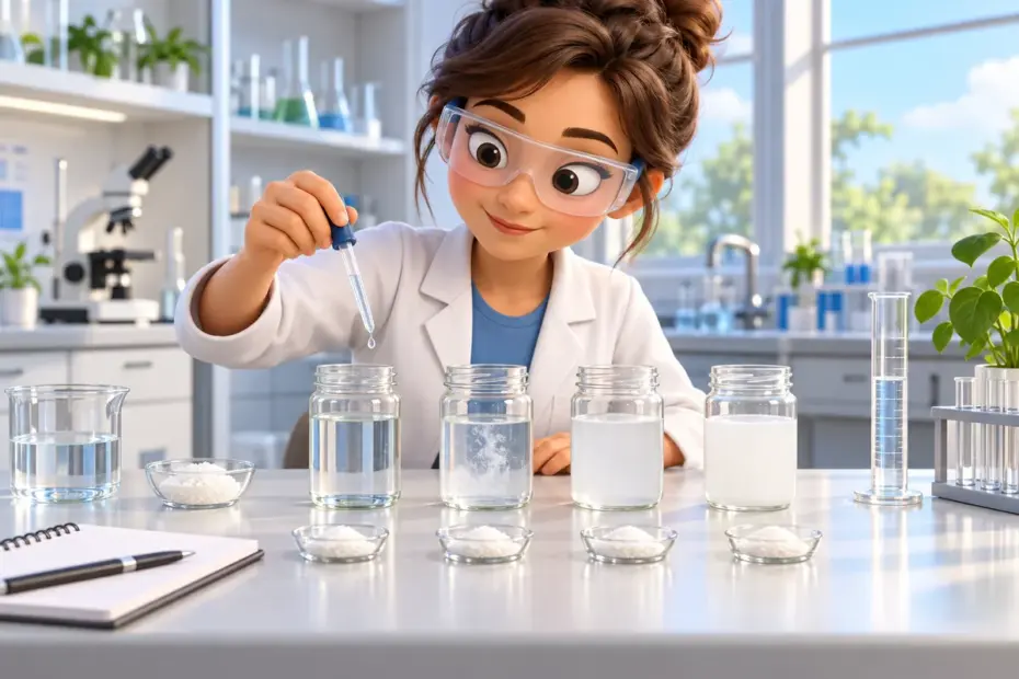 A researcher follows a clearly organized laboratory procedure to repeat a simple experiment.