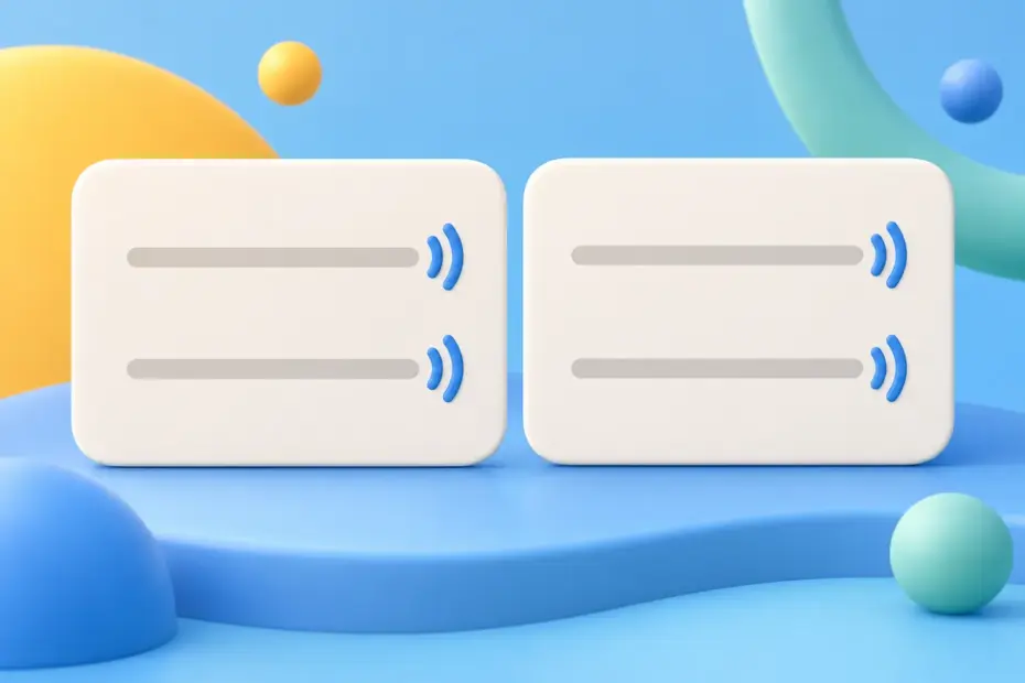 Two blank verse cards show matching colored sound-wave marks at each line ending.