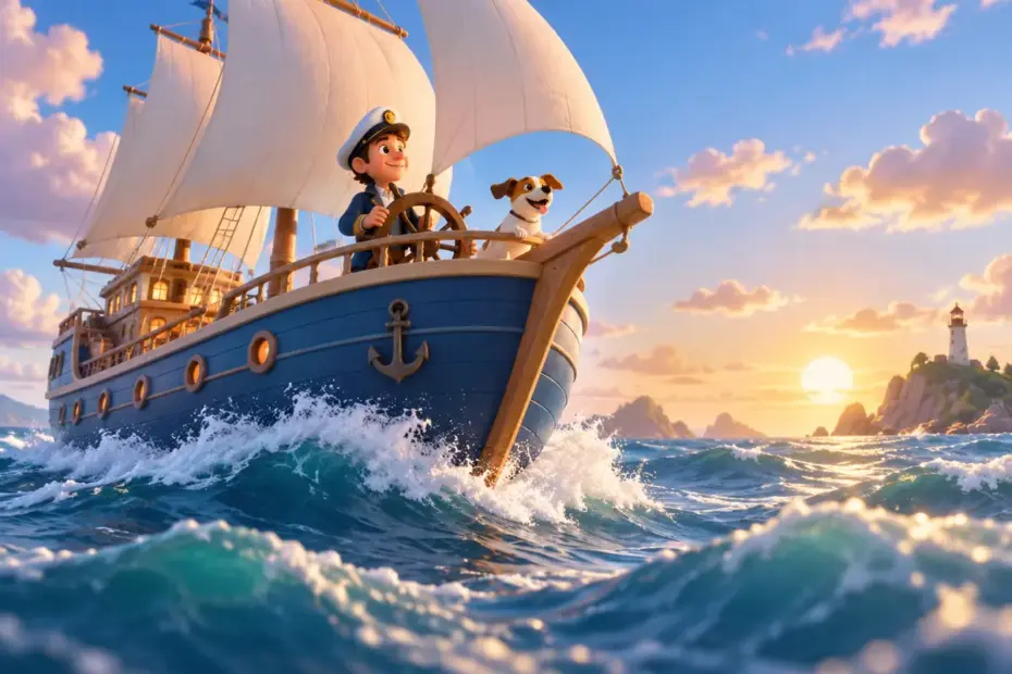 A ship crossing rolling sea waves.