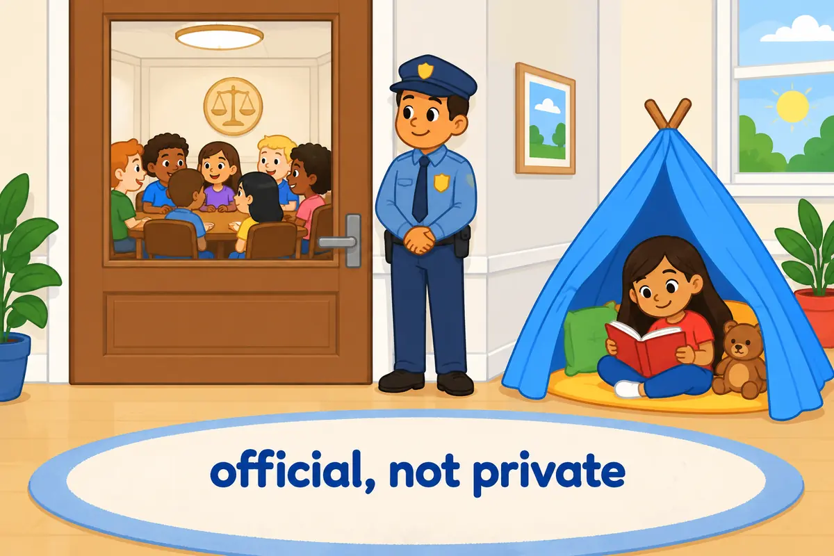 One unified cartoon scene illustrates Sequester is an official setting apart, while seclude is a quiet personal withdrawal.