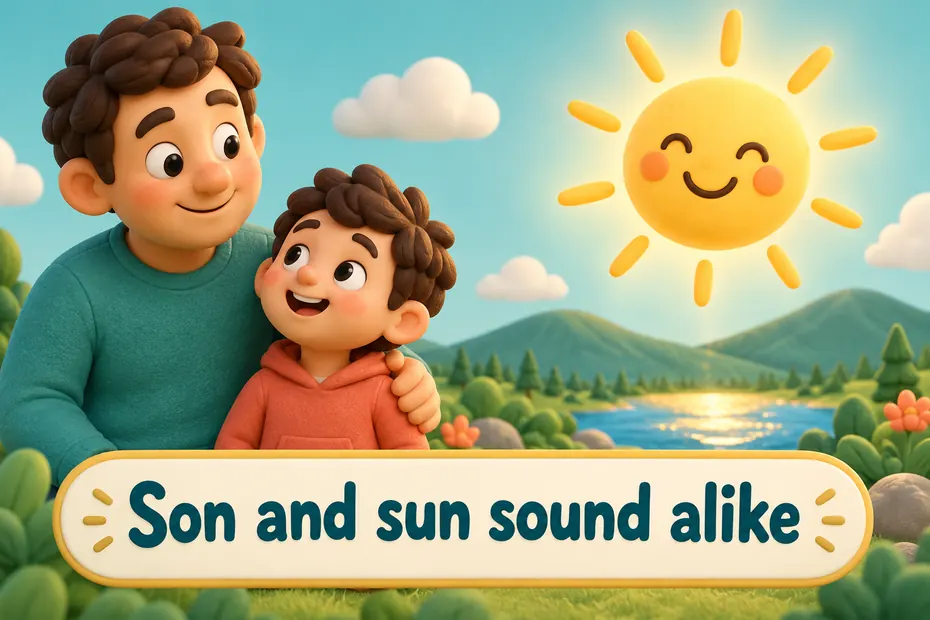 Son and sun sound alike