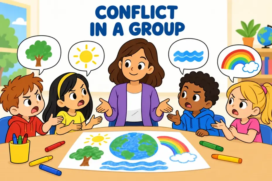 Children in a lasting group disagreement illustrate strife in a sentence as ongoing conflict.