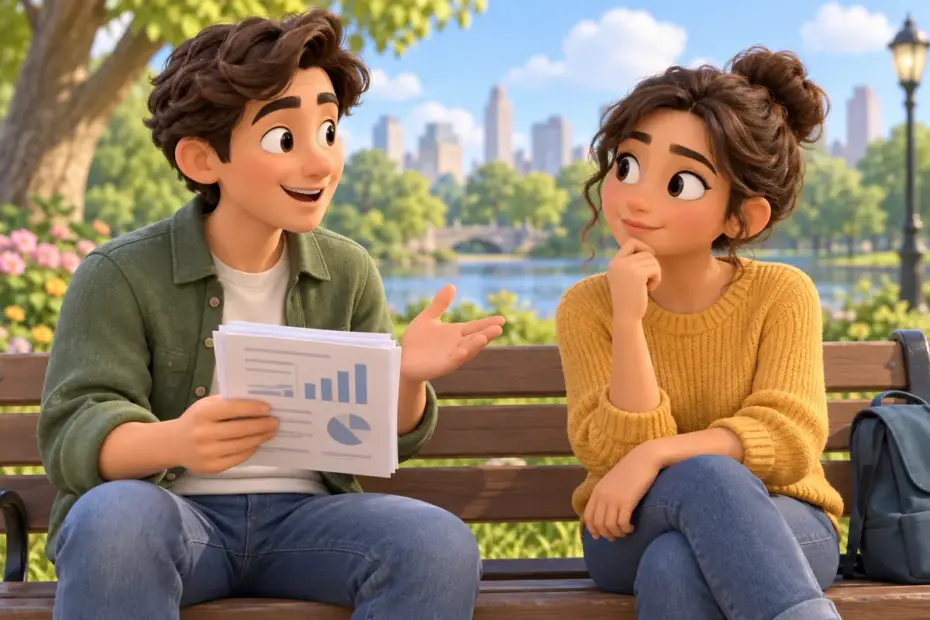 Two friends discuss a story while one listens thoughtfully and considers whether it is confirmed.